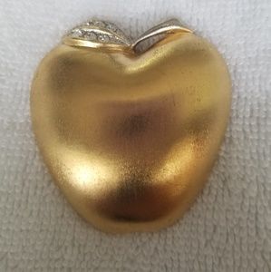 Vintage Gold Tone Marked Butler Apple brooch